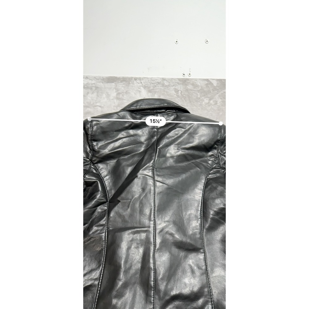 Reportage RGA Leather Jacket Men's Size Small Black Buttons See Flaws NWT - Picture 7 of 9